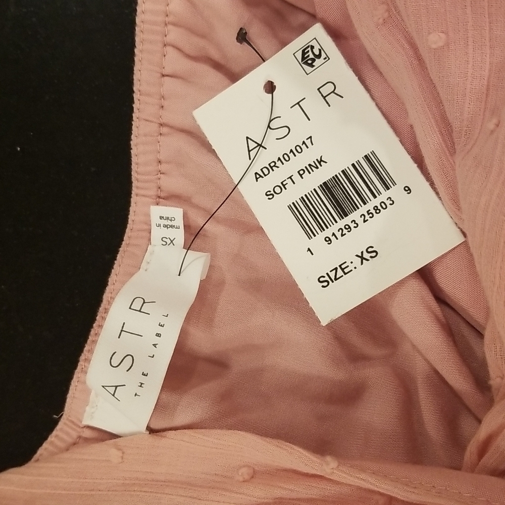 💕ASTR THE LABEL💕 Long Sleeve Twist Bust Dress ~ Soft Pink Small XS NWT - Picture 12 of 12